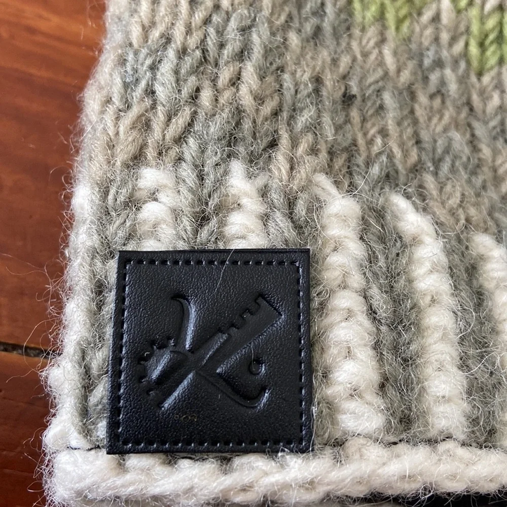 New Leopards & Roses Wool Knit Hat Made in Nepal